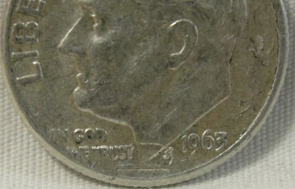 Roosevelt-Dime,-With-Cud-And-Possible-Lamination?